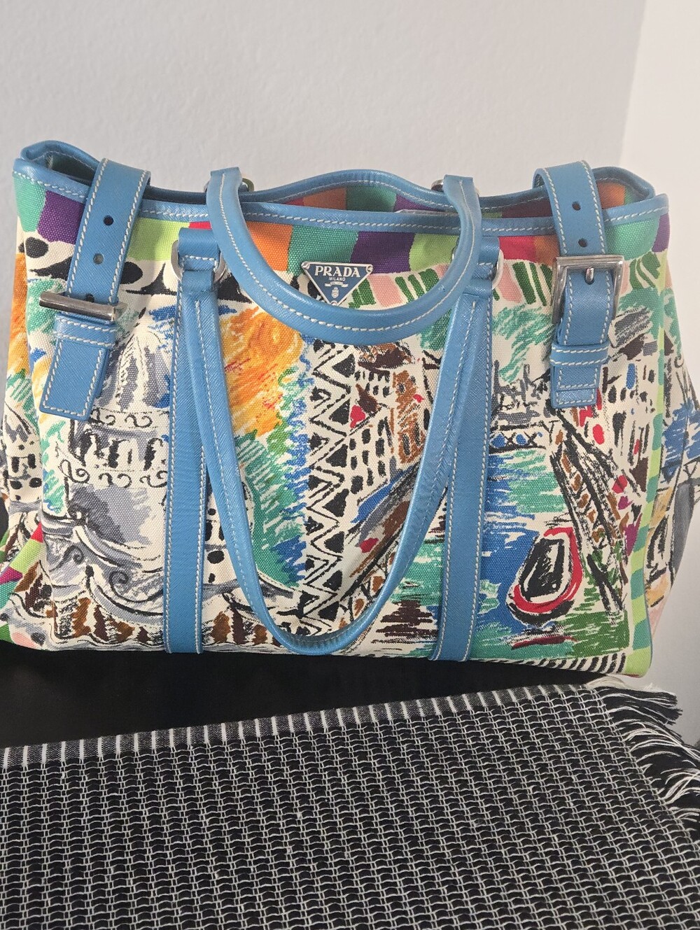 FLASH SALE 🚨Prada Canapa Print Tote Venice Edition